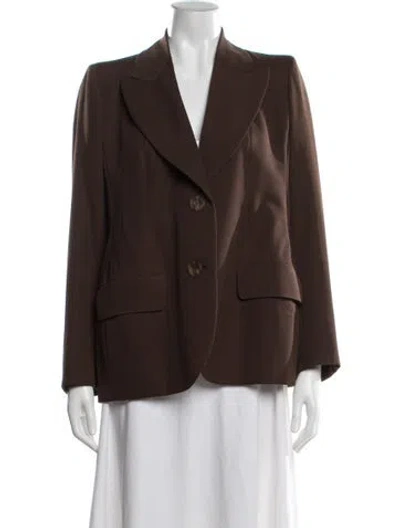 Pre-owned Saint Laurent Vintage 2002 Blazer In Brown