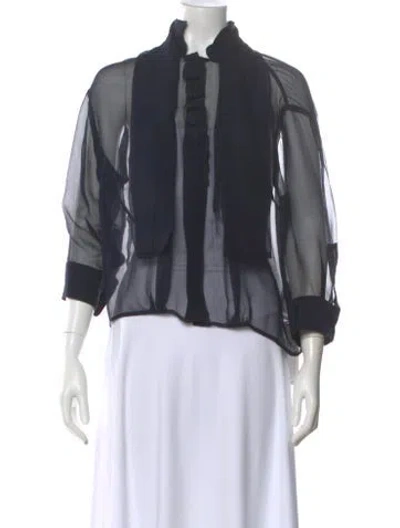 Pre-owned Saint Laurent Vintage 2007 Blouse In Blue