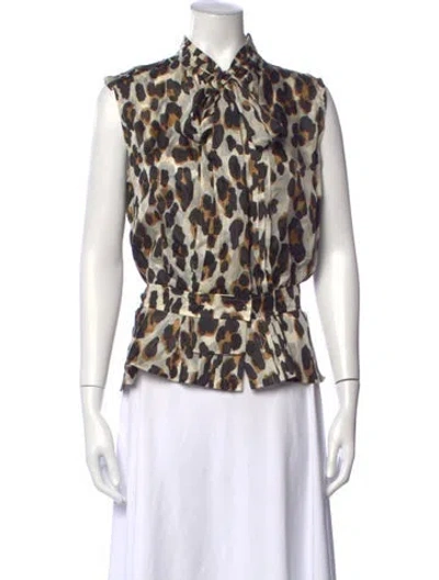 Pre-owned Saint Laurent Vintage 2008 Blouse In Neutrals