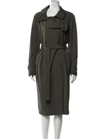 Pre-owned Saint Laurent Vintage 2008 Trench Coat In Green