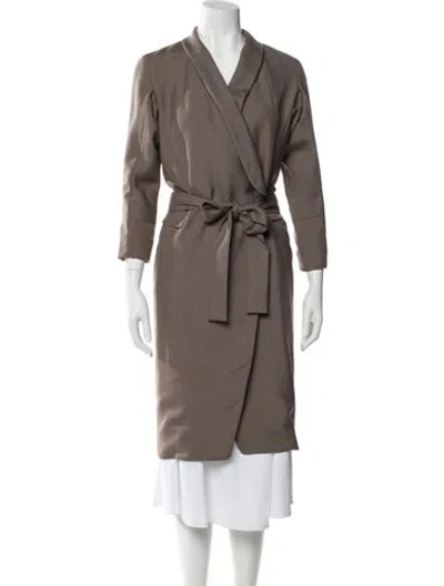Pre-owned Saint Laurent Vintage 2009 Trench Coat In Neutral