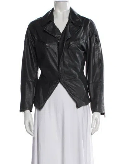Pre-owned Saint Laurent Vintage 2010's Biker Jacket In Gray