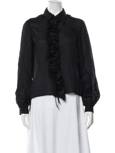 Pre-owned Saint Laurent Vintage 2010 Blouse In Black