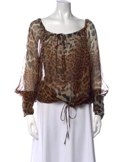 Pre-owned Saint Laurent Vintage 2010 Blouse In Brown