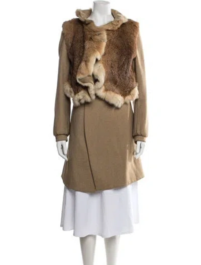 Pre-owned Saint Laurent Vintage 2010 Coat In Neutrals