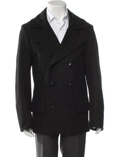 Pre-owned Saint Laurent Vintage 2010 Peacoat In Black