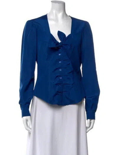 Pre-owned Saint Laurent Vintage 2011 Blouse In Blue