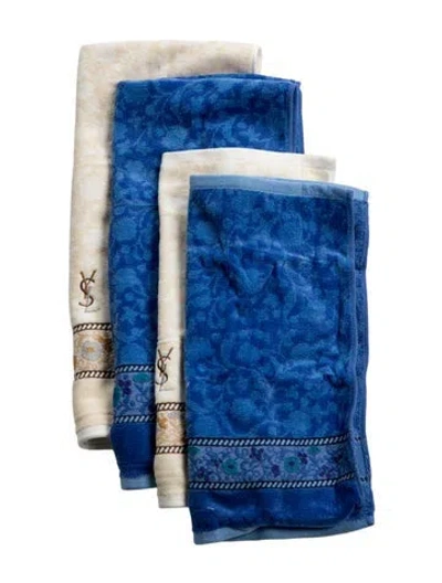 Pre-owned Saint Laurent Vintage 4-piece Towel Box Set In Neutral