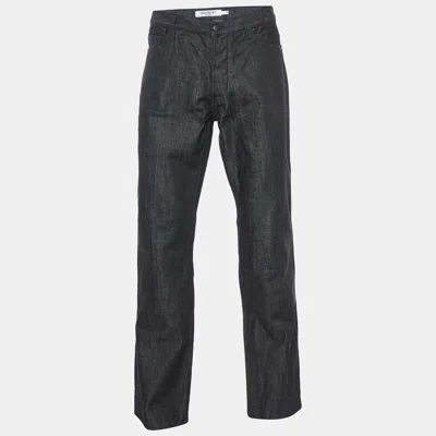 Pre-owned Saint Laurent Vintage Black Denim Flared Jeans Xl