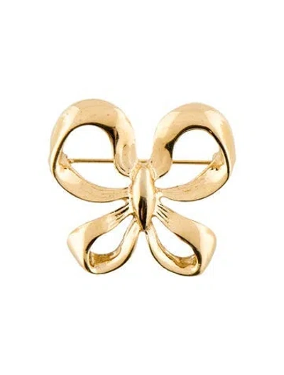 Pre-owned Saint Laurent Vintage Bow Pin Brooch In Multi
