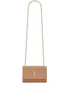 Saint Laurent Vintage Brown Gold Shoulder Handbag For Women In Brown