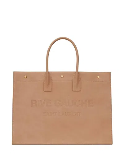 Saint Laurent Vintage Brown Gold Tote Bag For Men