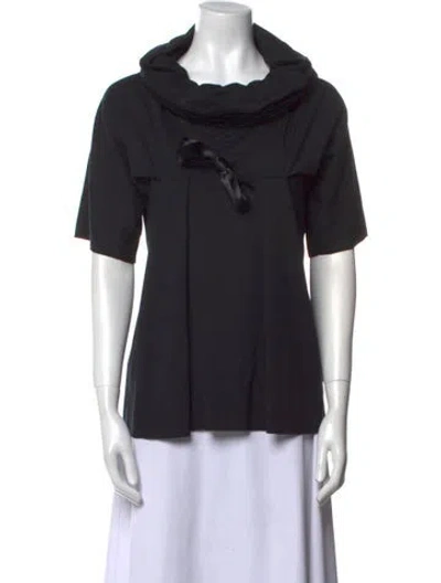 Pre-owned Saint Laurent Vintage Cowl Neck T-shirt In Black