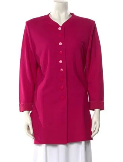 Pre-owned Saint Laurent Vintage Crew Neck Sweater In Pink