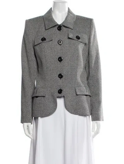 Pre-owned Saint Laurent Vintage Encore Blazer In Gray