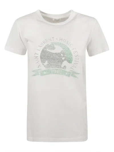 SAINT LAURENT SAINT LAURENT VINTAGE-INSPIRED GRAPHIC PRINT T-SHIRT