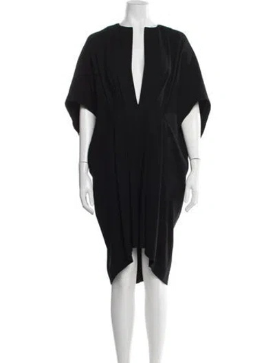 Pre-owned Saint Laurent Vintage Knee-length Dress In Black