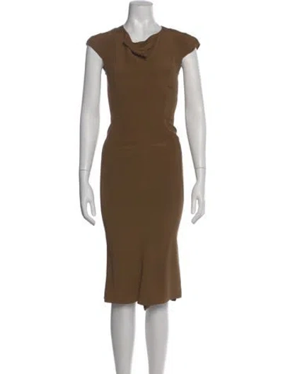 Pre-owned Saint Laurent Vintage Knee-length Dress In Brown