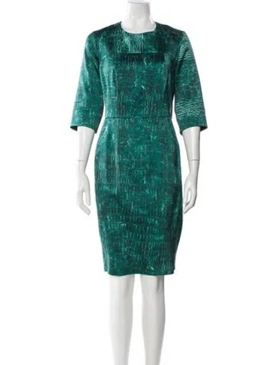 Pre-owned Saint Laurent Vintage Knee-length Dress In Green