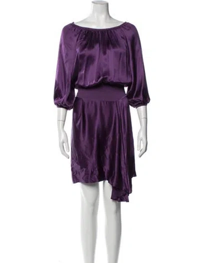Pre-owned Saint Laurent Vintage Knee-length Dress In Purple