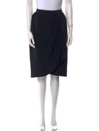Pre-owned Saint Laurent Vintage Knee-length Skirt In Black