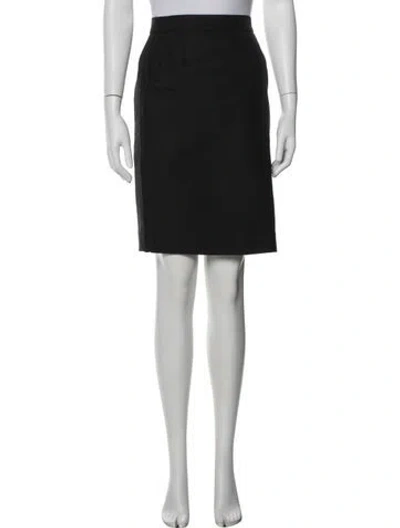 Pre-owned Saint Laurent Vintage Knee-length Skirt In Black