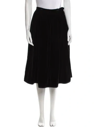 Pre-owned Saint Laurent Vintage Knee-length Skirt In Black