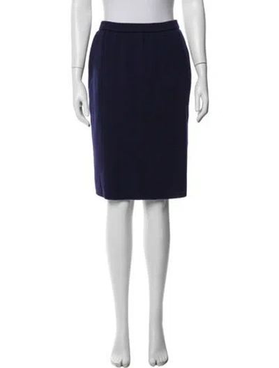 Pre-owned Saint Laurent Vintage Knee-length Skirt In Blue