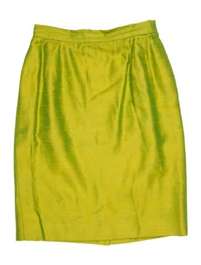 Pre-owned Saint Laurent Vintage Knee-length Skirt In Green