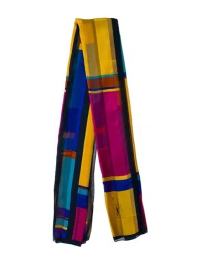 Pre-owned Saint Laurent Vintage Late 1960's - Early 1970's Scarf In Multi