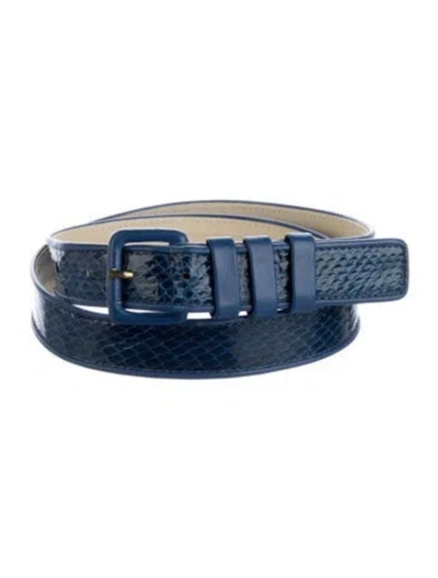 Pre-owned Saint Laurent Vintage Late 1970's - Early 1980's Belt In Blue