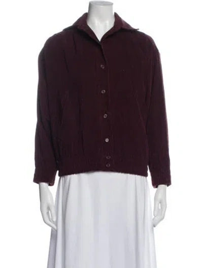 Pre-owned Saint Laurent Vintage Late 1970's - Early 1980's Jacket In Burgundy