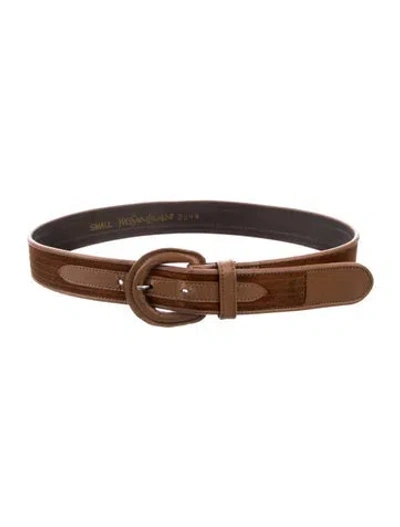 Pre-owned Saint Laurent Vintage Late 1970's - Early 1980's Waist Belt In Brown
