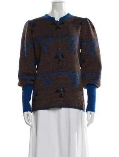 Pre-owned Saint Laurent Vintage Late 1980's - Early 1990's Sweater In Blue