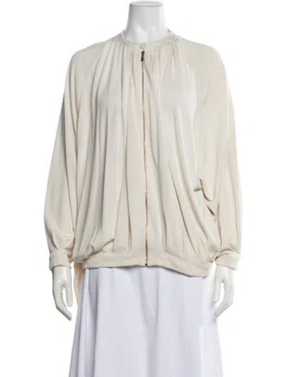 Pre-owned Saint Laurent Vintage Late 2000's - Early 2010's Bomber Jacket In Neutrals