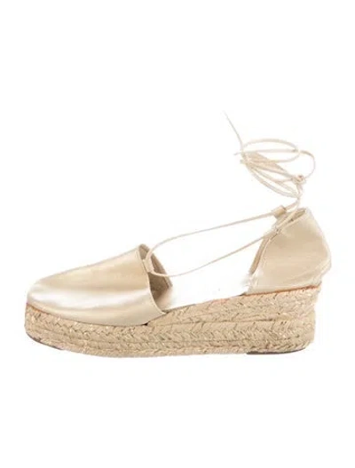 Pre-owned Saint Laurent Vintage Leather Espadrilles