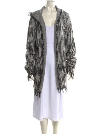 Pre-owned Saint Laurent Vintage Linen Sweater In Gray