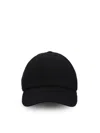 Saint Laurent Embroidered Brushed-cashmere Baseball Cap In Black