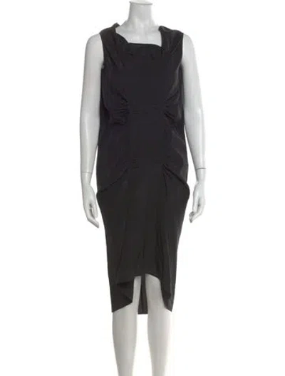 Pre-owned Saint Laurent Vintage Midi Length Dress In Black