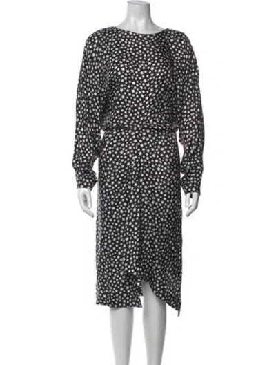 Pre-owned Saint Laurent Vintage Midi Length Dress In Black