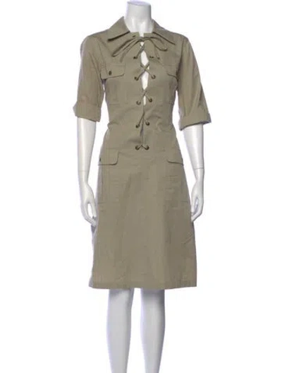 Pre-owned Saint Laurent Vintage Midi Length Dress In Neutral
