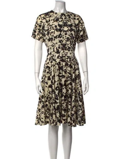 Pre-owned Saint Laurent Vintage Midi Length Dress In Neutrals