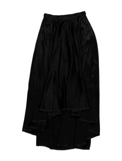 Pre-owned Saint Laurent Vintage Midi Length Skirt In Black