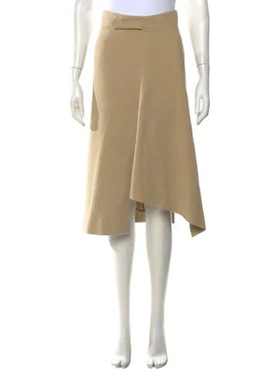 Pre-owned Saint Laurent Vintage Midi Length Skirt In Neutral