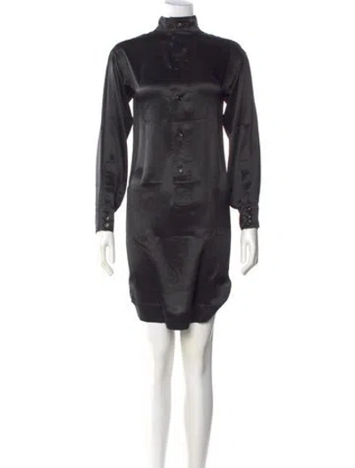Pre-owned Saint Laurent Vintage Mini Dress In Black