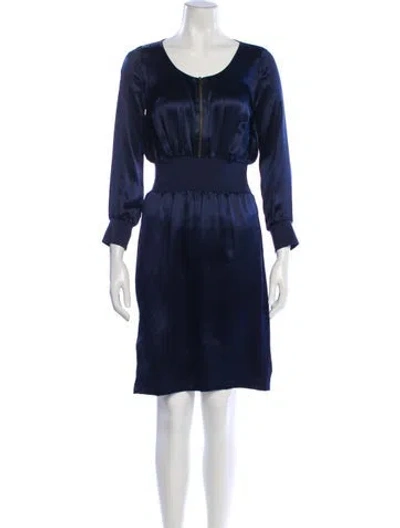 Pre-owned Saint Laurent Vintage Mini Dress In Blue