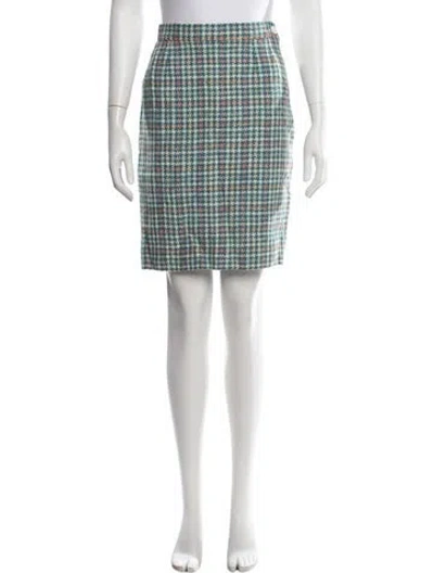 Pre-owned Saint Laurent Vintage Mini Skirt In Blue