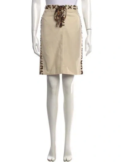 Pre-owned Saint Laurent Vintage Mini Skirt In Neutral