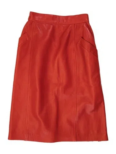 Pre-owned Saint Laurent Vintage Mini Skirt In Red