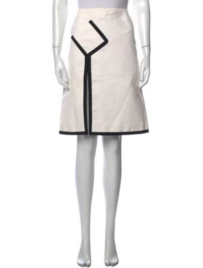 Pre-owned Saint Laurent Vintage Mini Skirt In White
